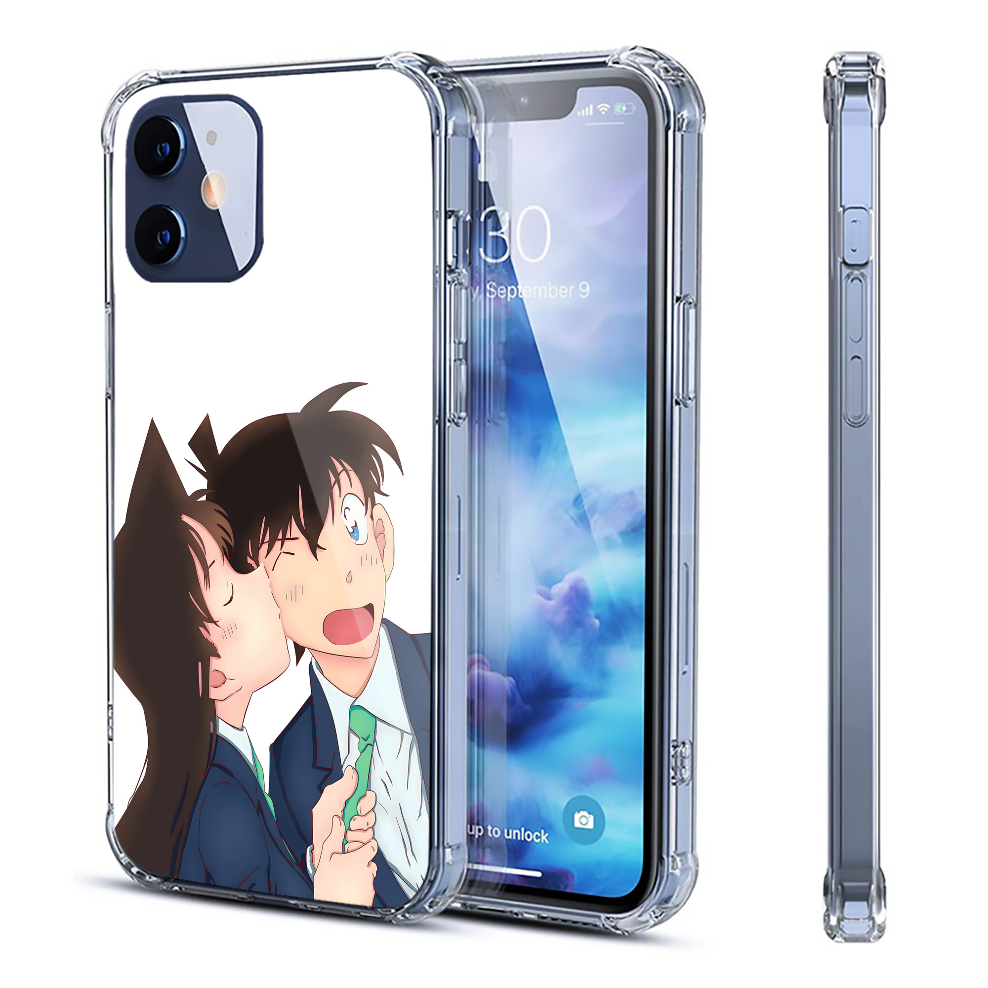（画像用） 名探偵コナン Detective Conan 【iPhone 12シリーズ対応】透明スマホケース（クリアソフトケース）
